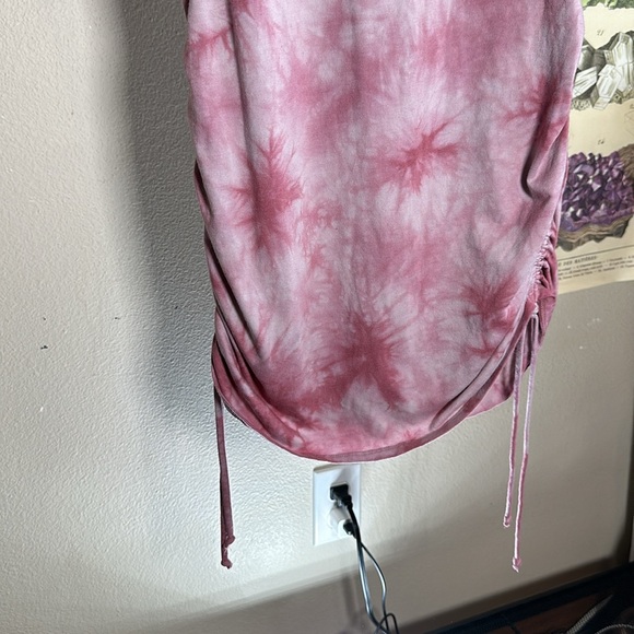 Berry Tie-Dye Bodycon Dress with Drawstring Waist, Wild Fable Medium - Picture 5 of 7